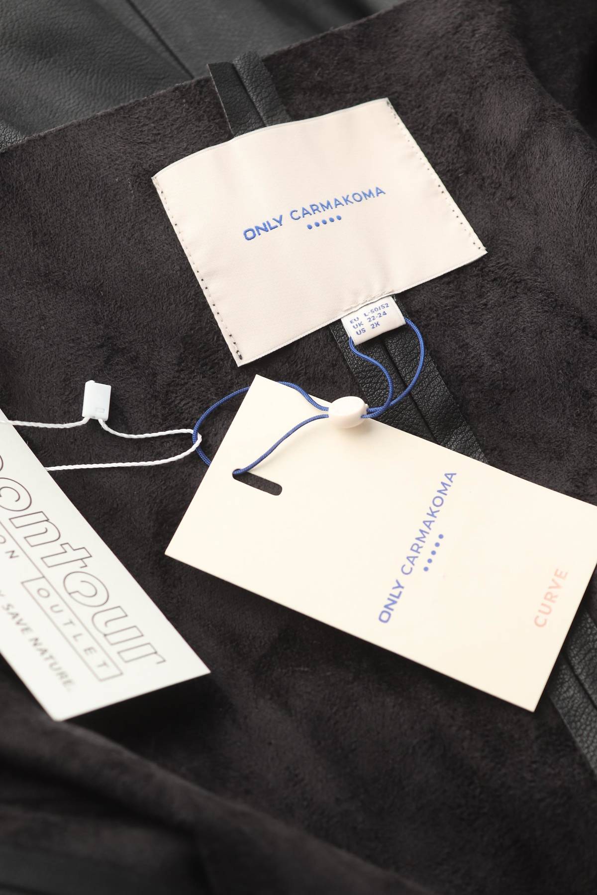 Γυναικείο δερμάτινο μπουφάν Only Carmakoma3 - Contourshop.gr Γυναικείο δερμάτινο μπουφάν Only Carmakoma3