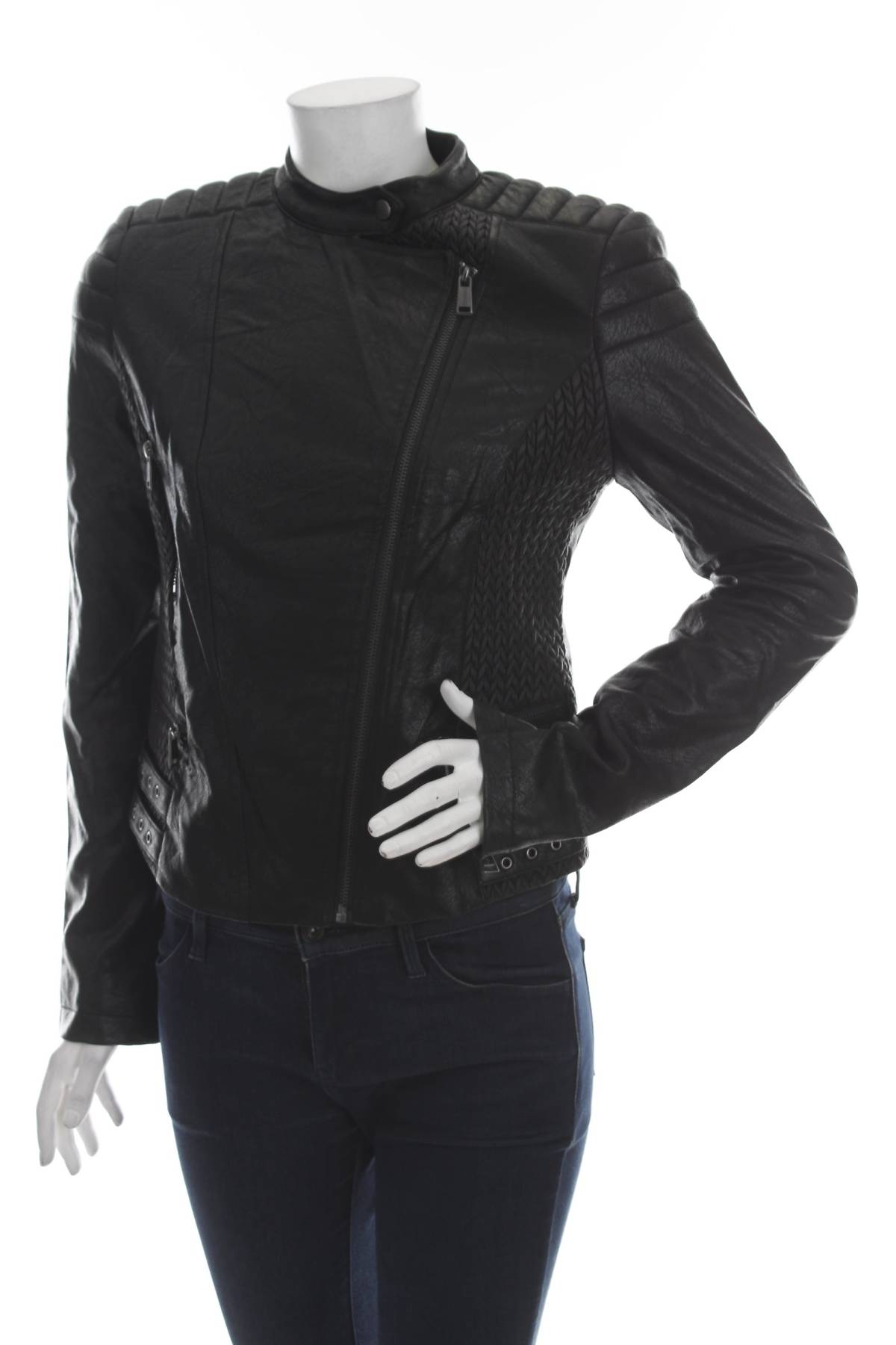Дамско кожено яке Guess1 - Contour.bg Дамско кожено яке Guess1