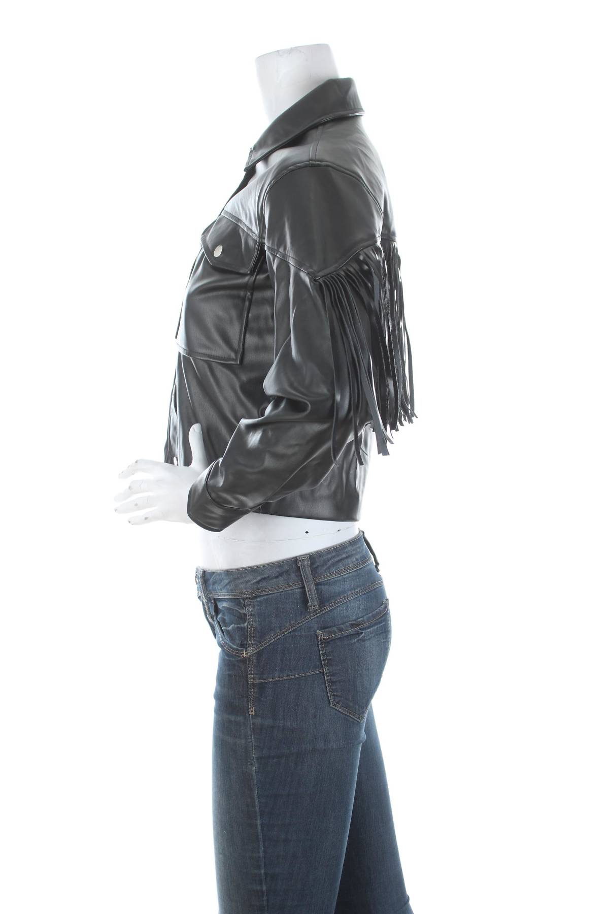 Γυναικείο δερμάτινο μπουφάν Sinsay3