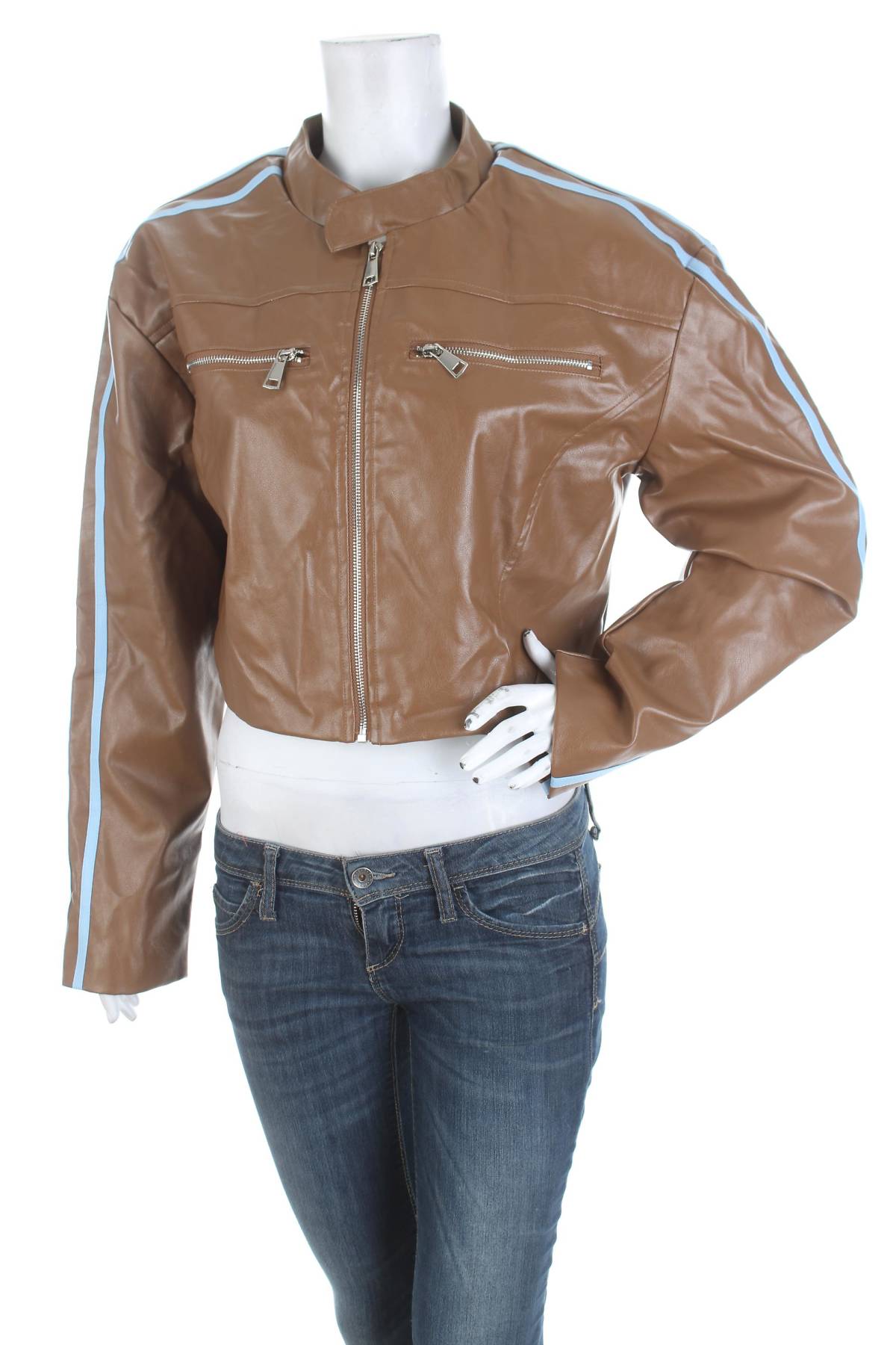 Дамско кожено яке Boohoo1