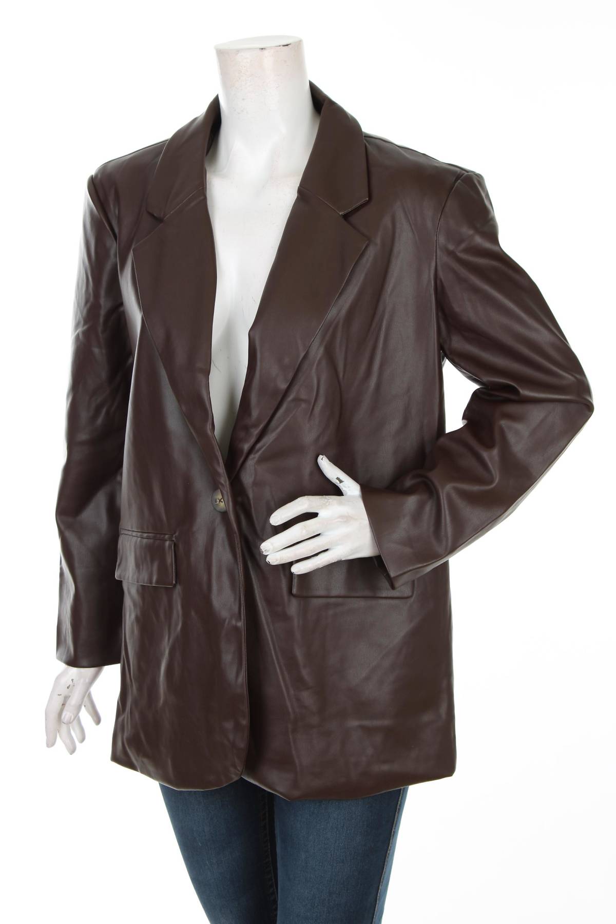 Γυναικείο δερμάτινο σακάκι Vero Moda1 - Contourshop.gr Γυναικείο δερμάτινο σακάκι Vero Moda1