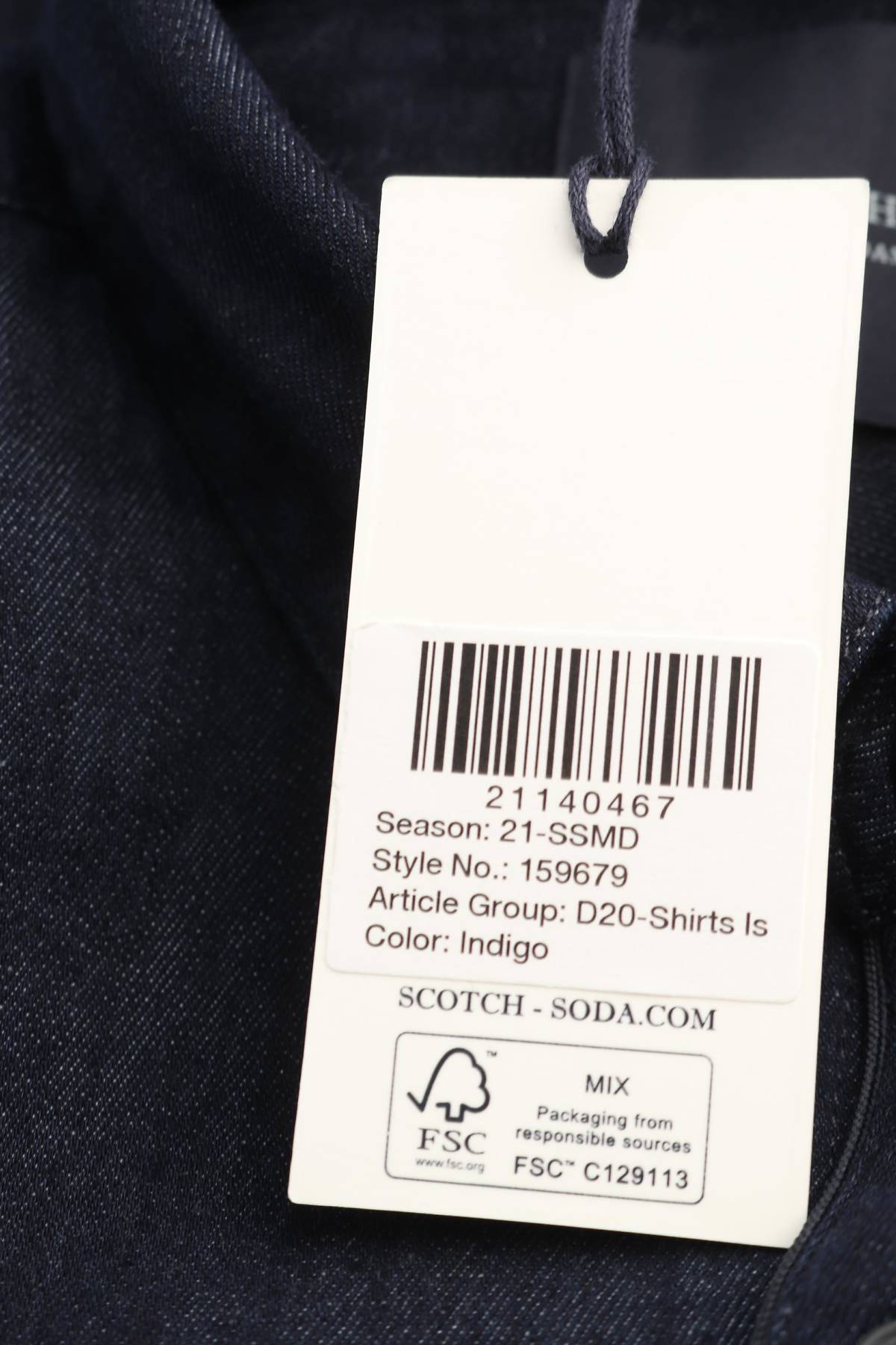 Мъжка риза Scotch & Soda Amsterdams Blauw3