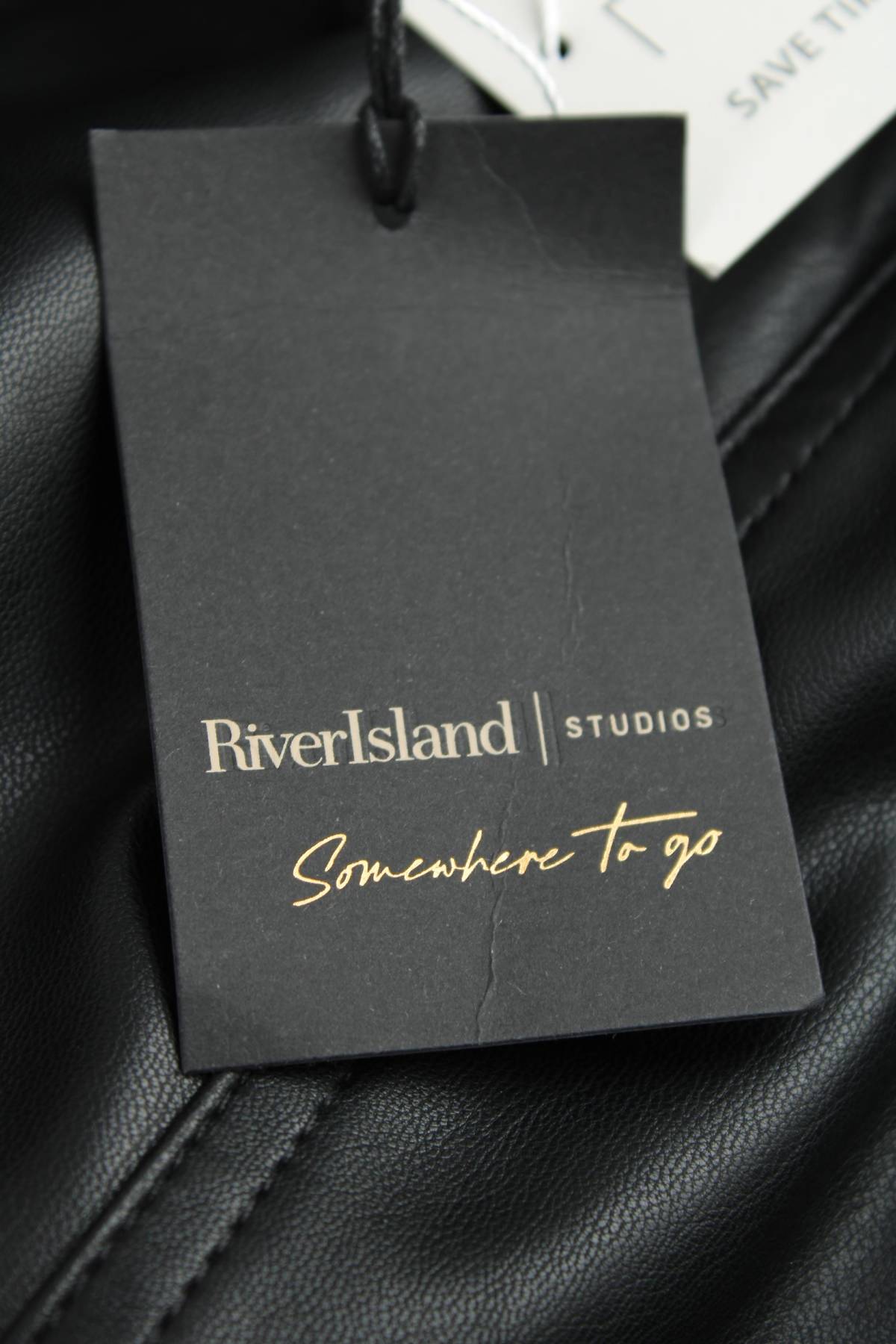 Дамски кожен панталон River Island3