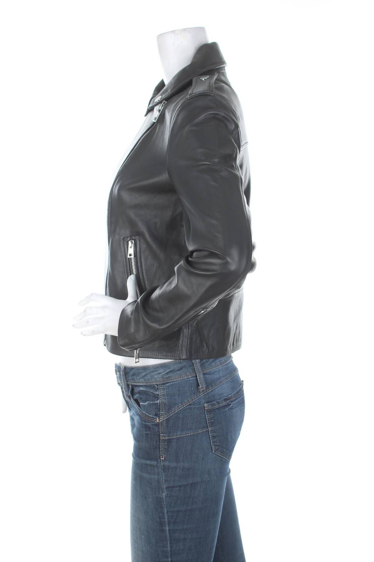 Γυναικείο δερμάτινο μπουφάν Mango3