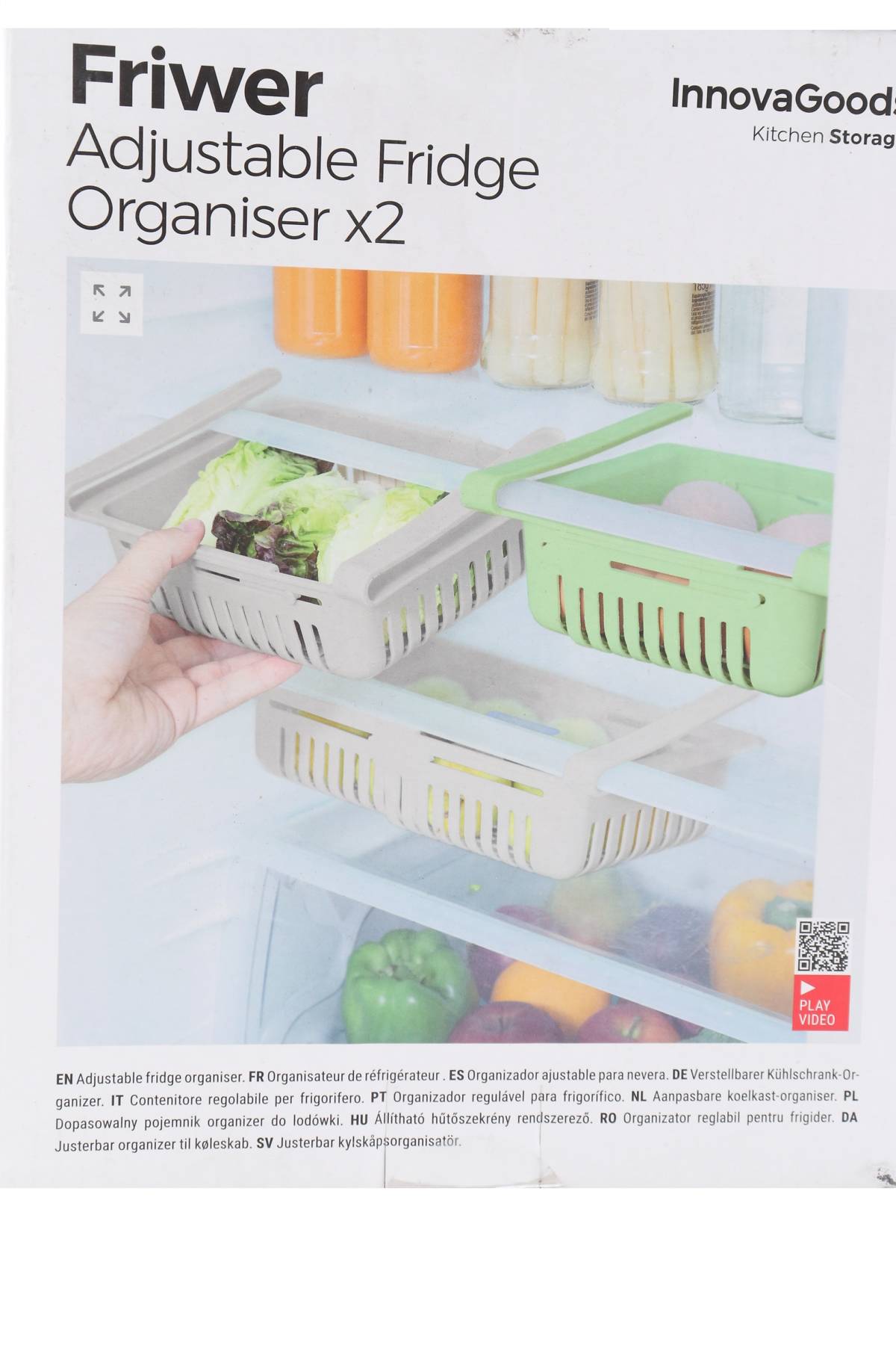 Organizador Ajustable para Nevera Friwer InnovaGoods (pack de 2)