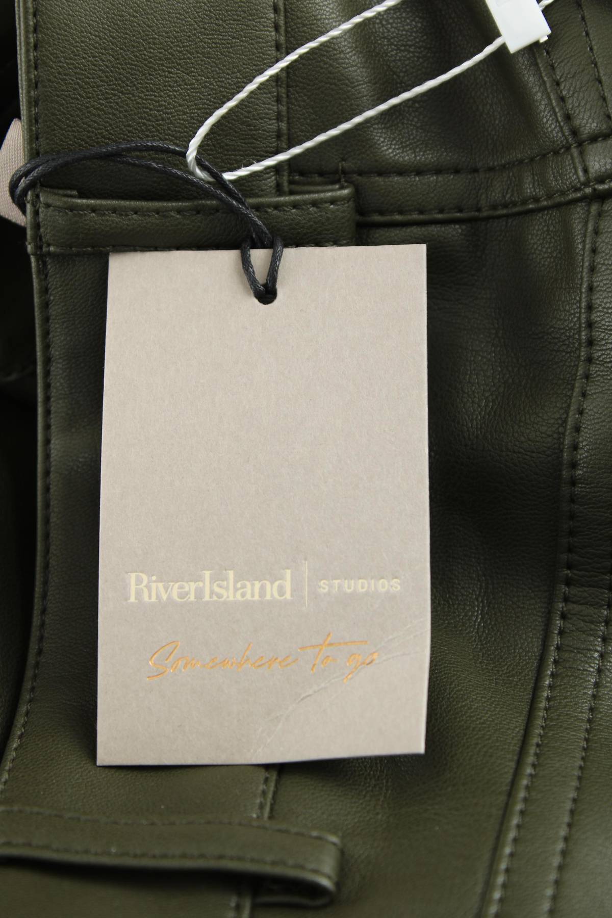 Γυναικείο δερμάτινο παντελόνι River Island3