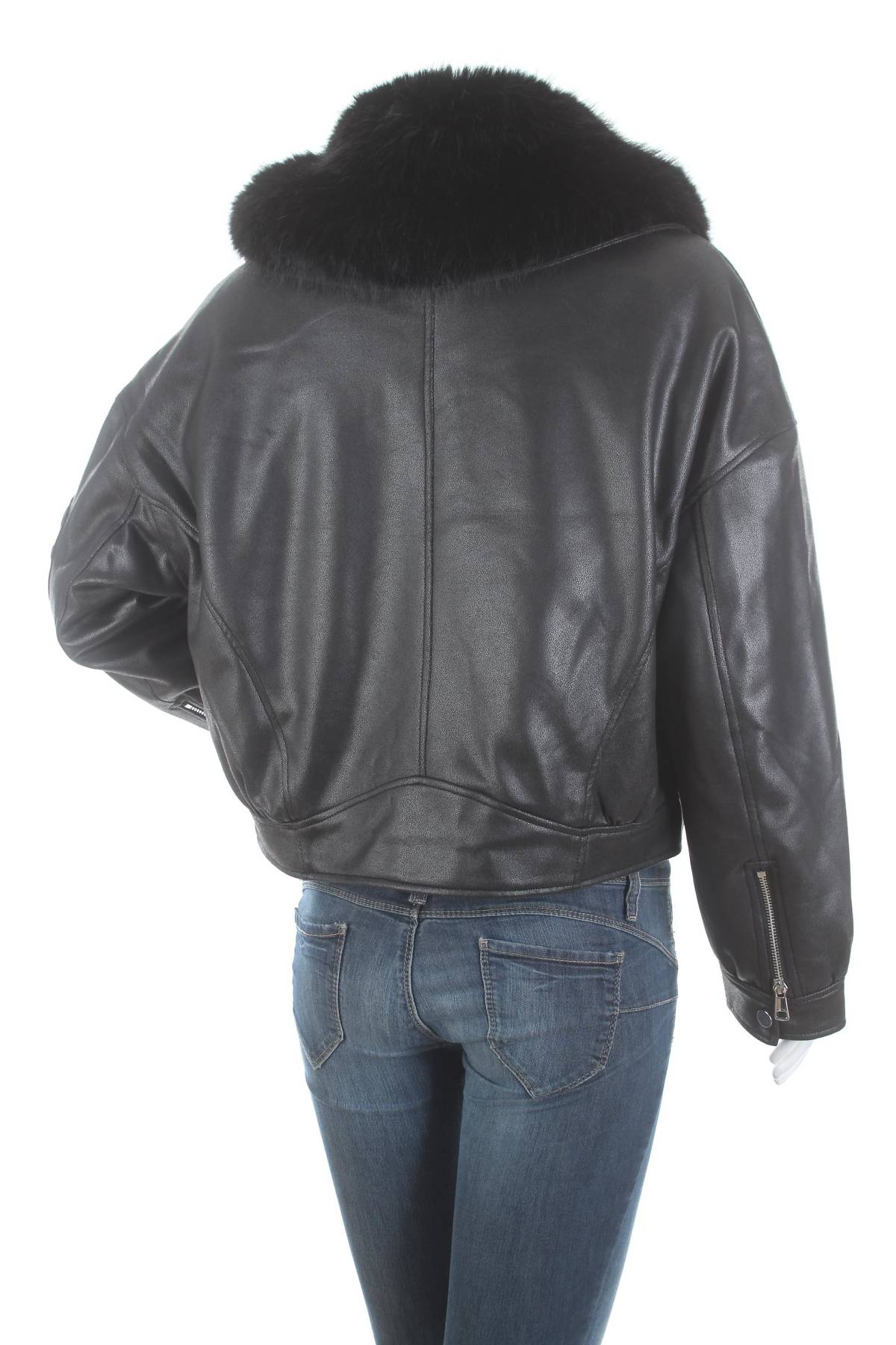 Γυναικείο δερμάτινο μπουφάν River Island2