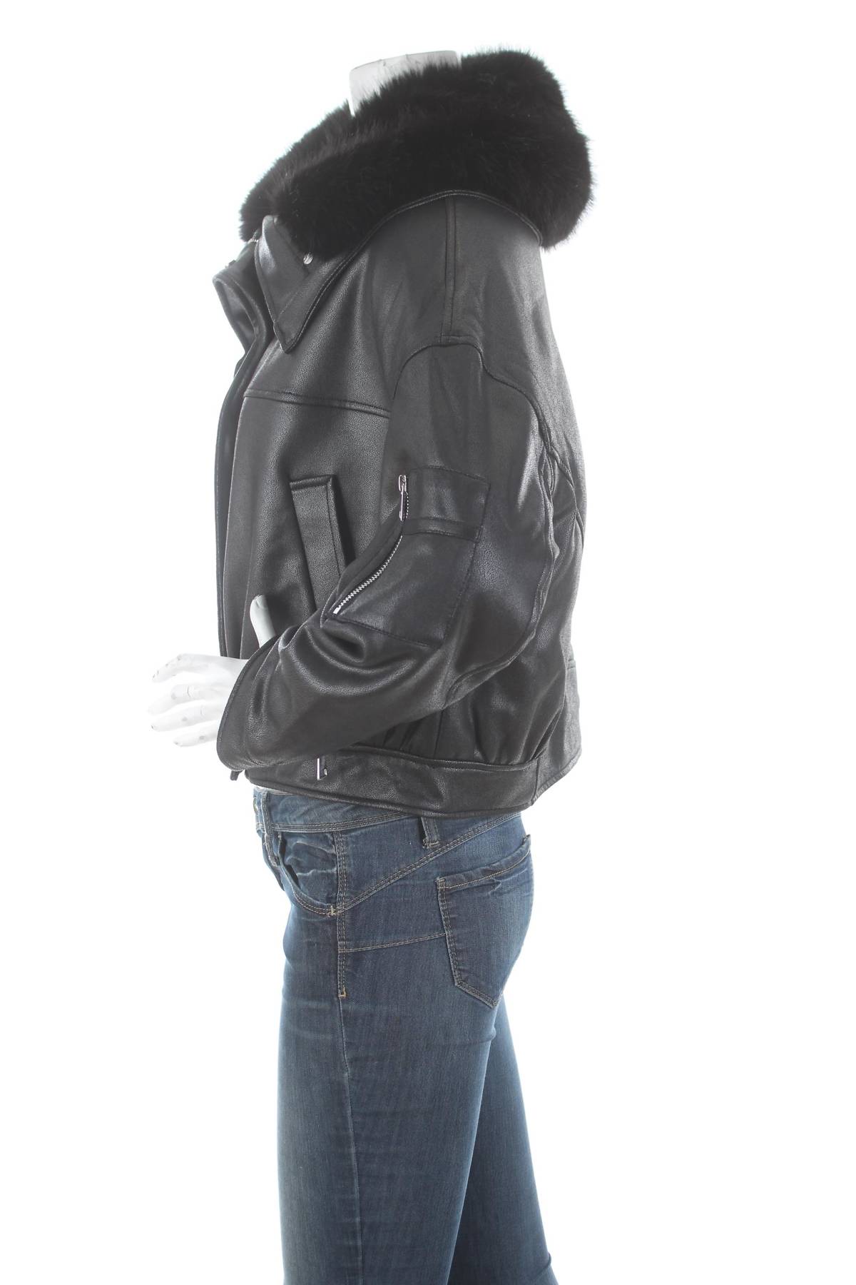 Γυναικείο δερμάτινο μπουφάν River Island3