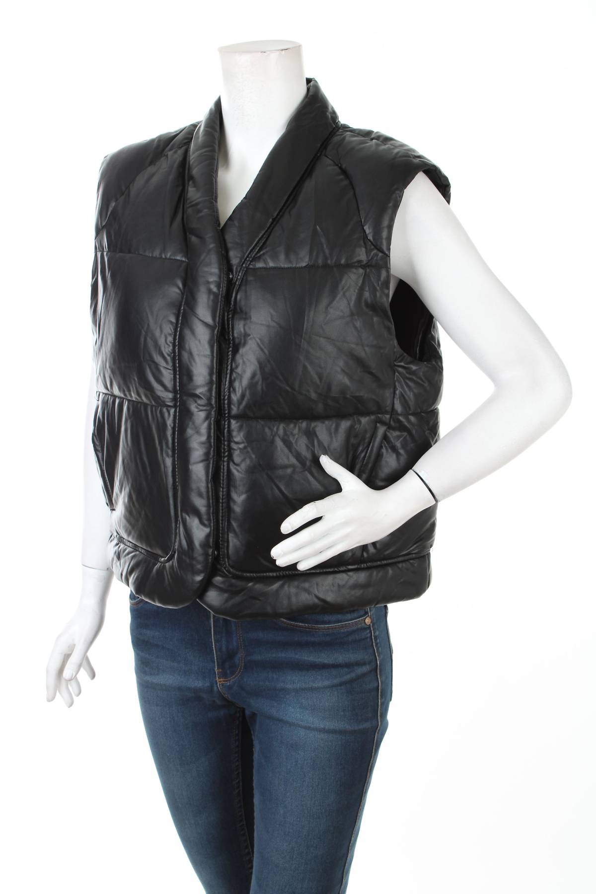 Дамски кожен елек C&A1 - Contour.bg Дамски кожен елек C&A1