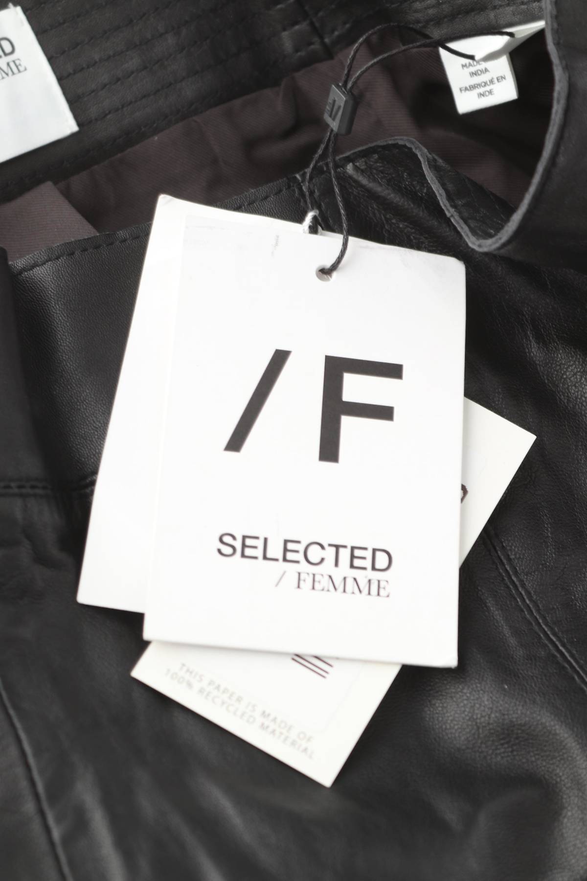 Δερμάτινη φούστα Selected Femme3