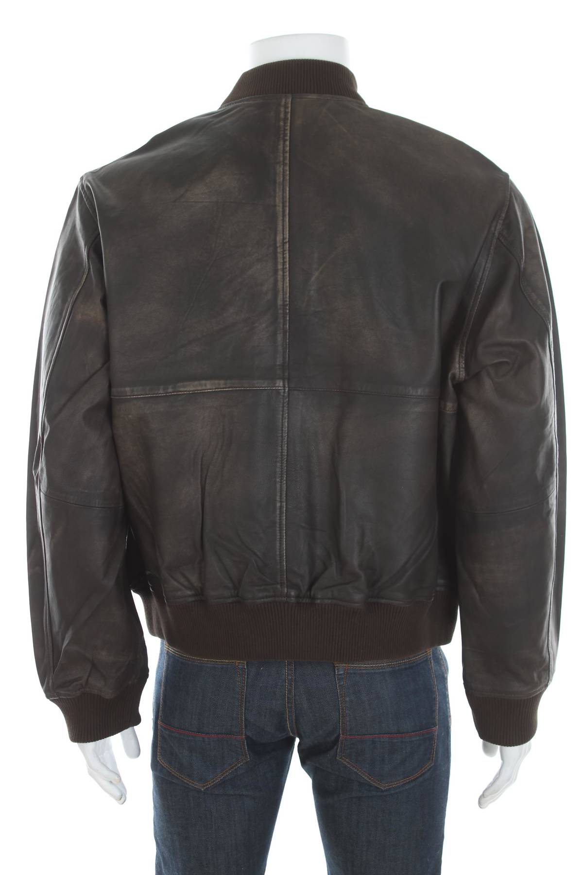 Ανδρικό δερμάτινο μπουφάν Jack & Jones2 - Contourshop.gr Ανδρικό δερμάτινο μπουφάν Jack & Jones2