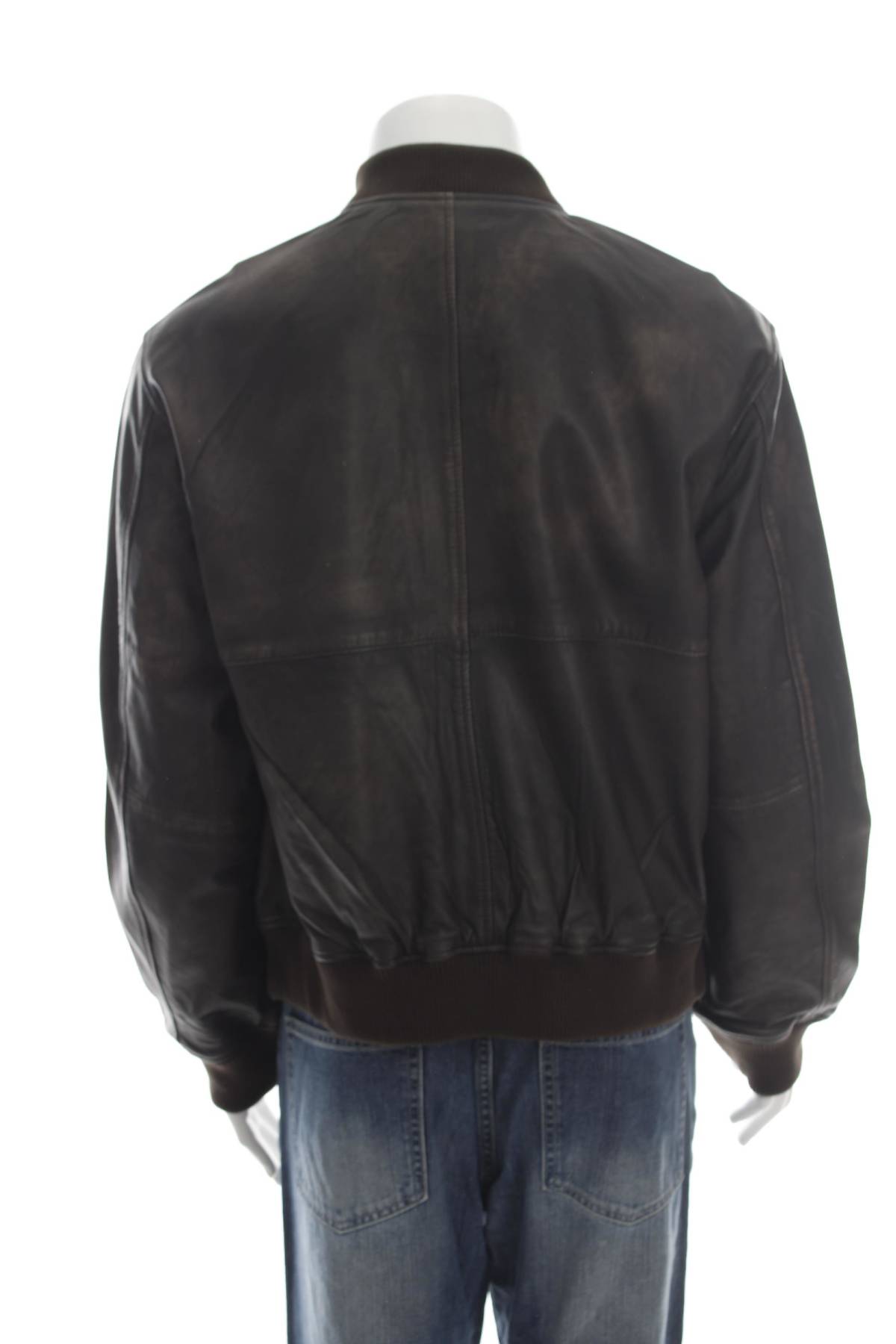 Ανδρικό δερμάτινο μπουφάν Jack & Jones2 - Contourshop.gr Ανδρικό δερμάτινο μπουφάν Jack & Jones2