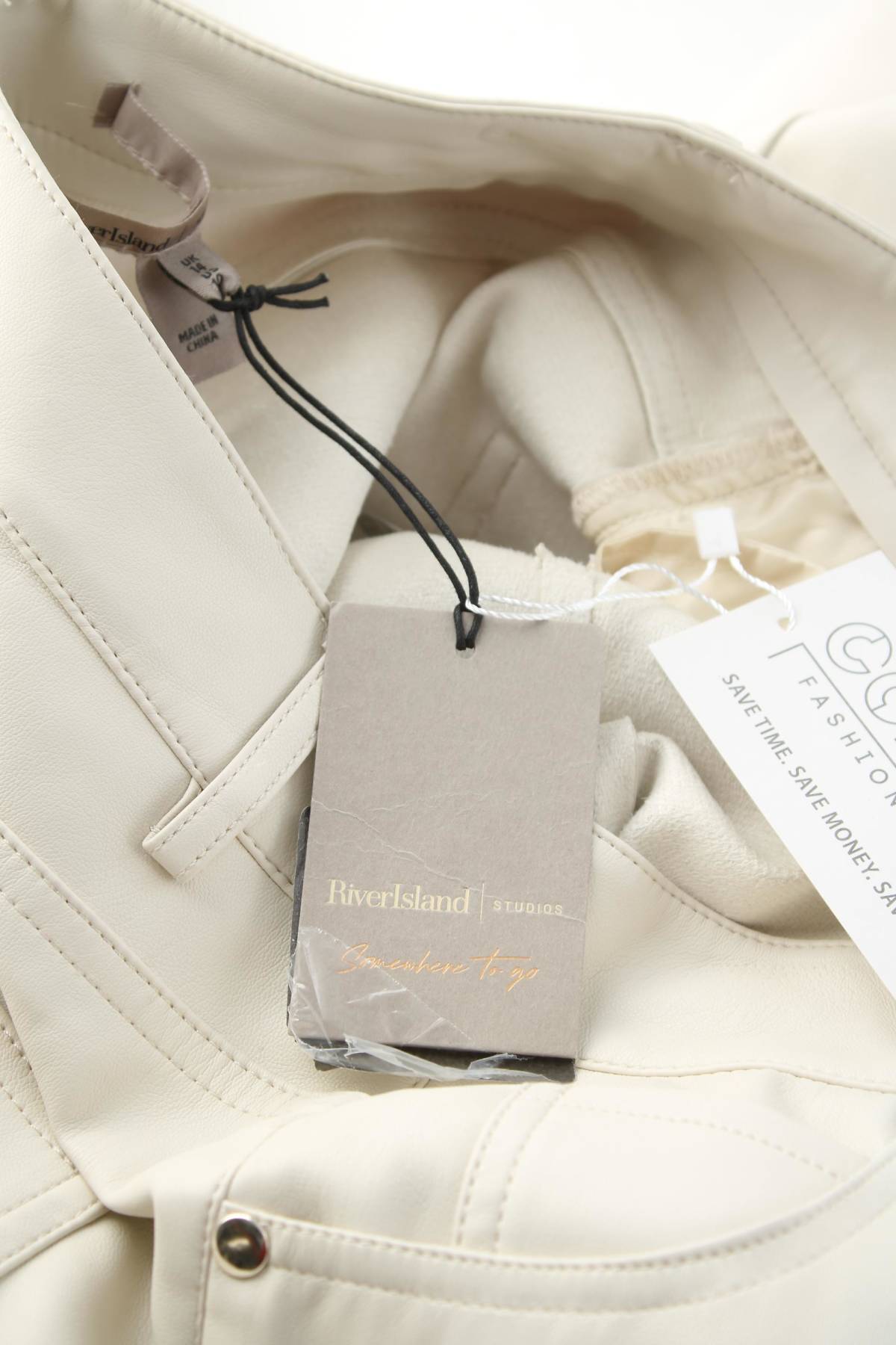 Γυναικείο δερμάτινο παντελόνι River Island3