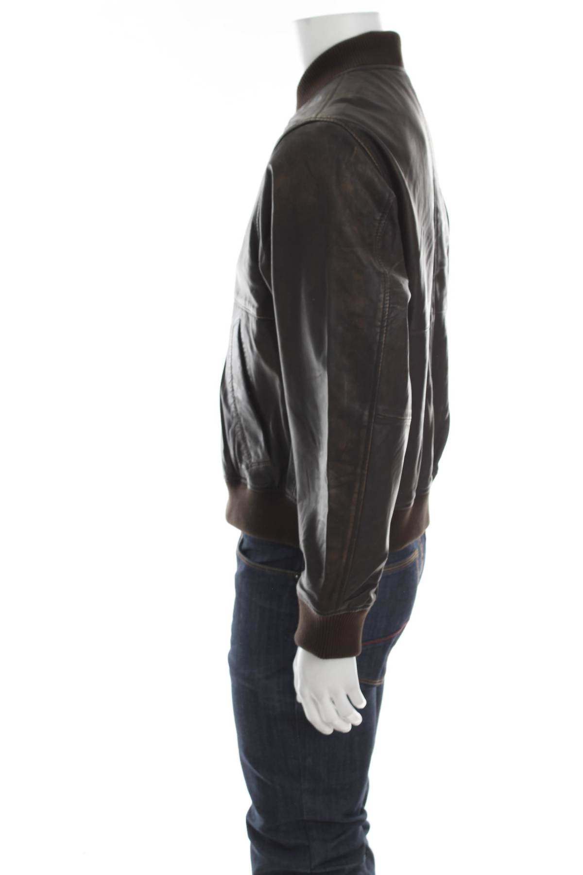 Мъжко кожено яке Jack & Jones3 - Contour.bg Мъжко кожено яке Jack & Jones3