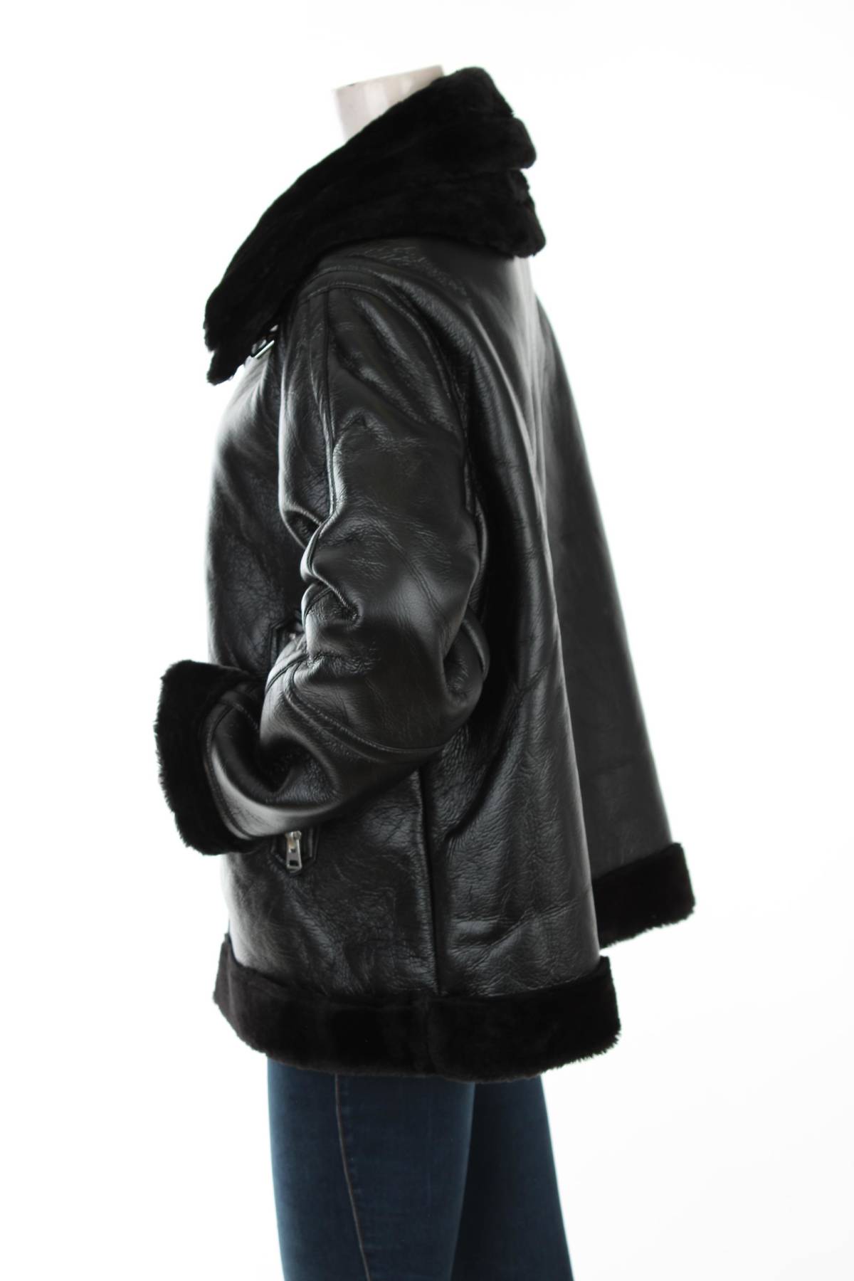 Γυναικείο δερμάτινο μπουφάν Topshop3