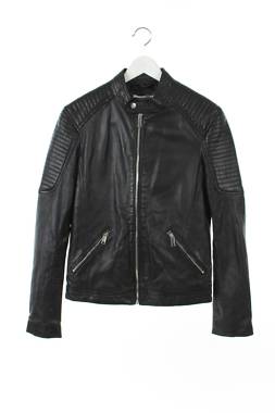 Ανδρικό δερμάτινο μπουφάν Blue Wellford1