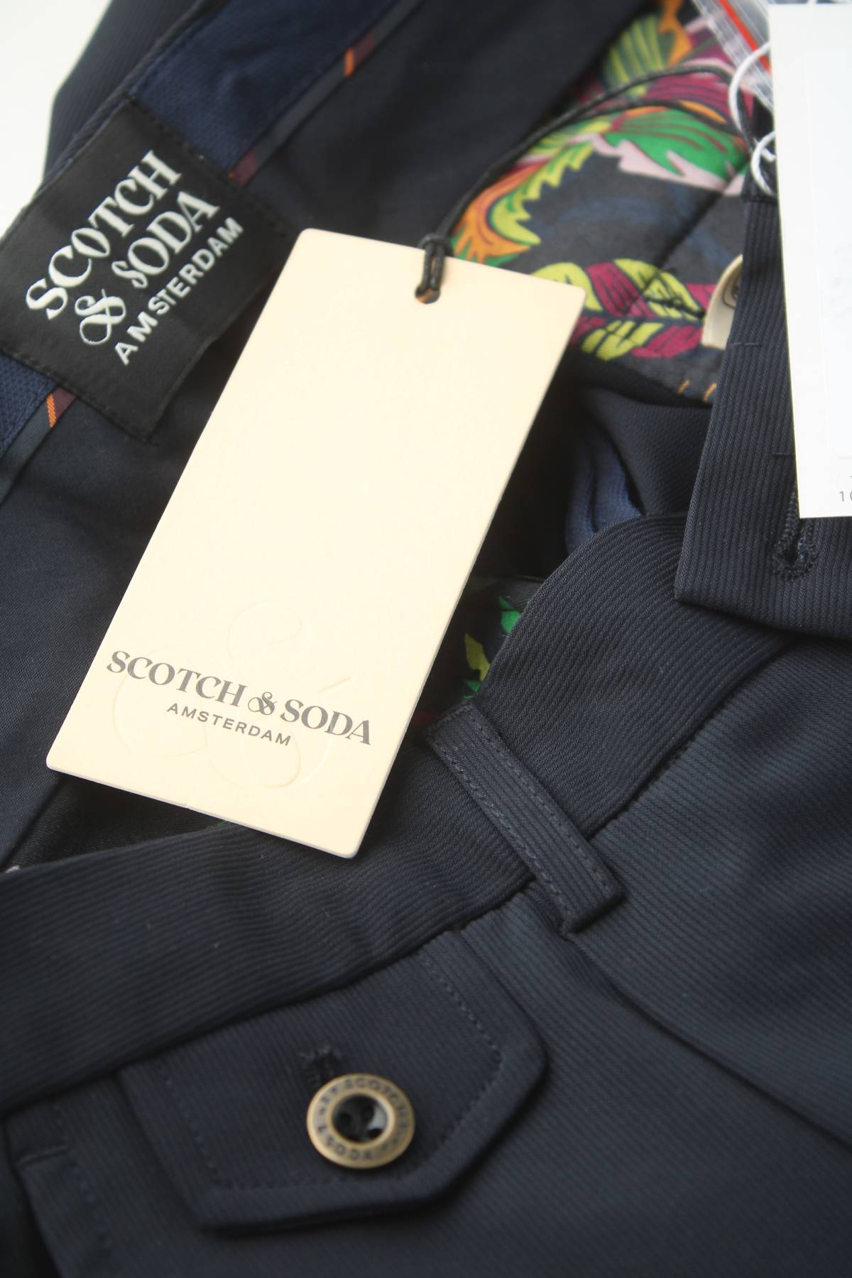 Γυναικείο παντελόνι Scotch & Soda Amsterdams Blauw3