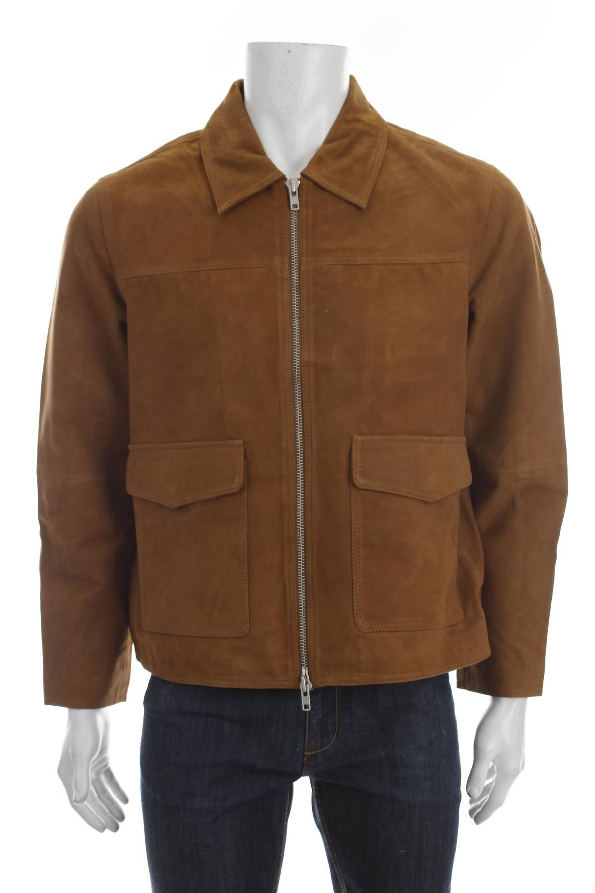 Ανδρικό δερμάτινο μπουφάν Jack & Jones1 - Contourshop.gr Ανδρικό δερμάτινο μπουφάν Jack & Jones1