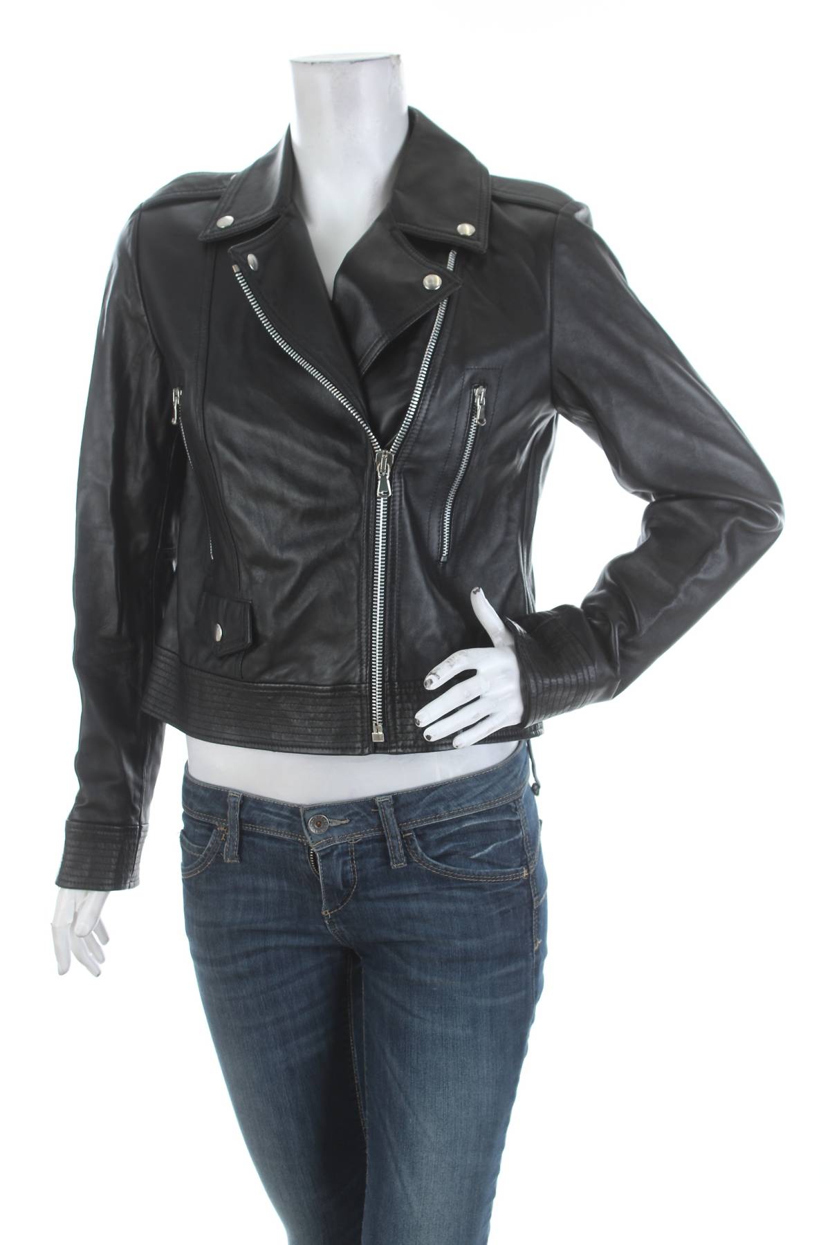 Γυναικείο δερμάτινο μπουφάν Hogan1