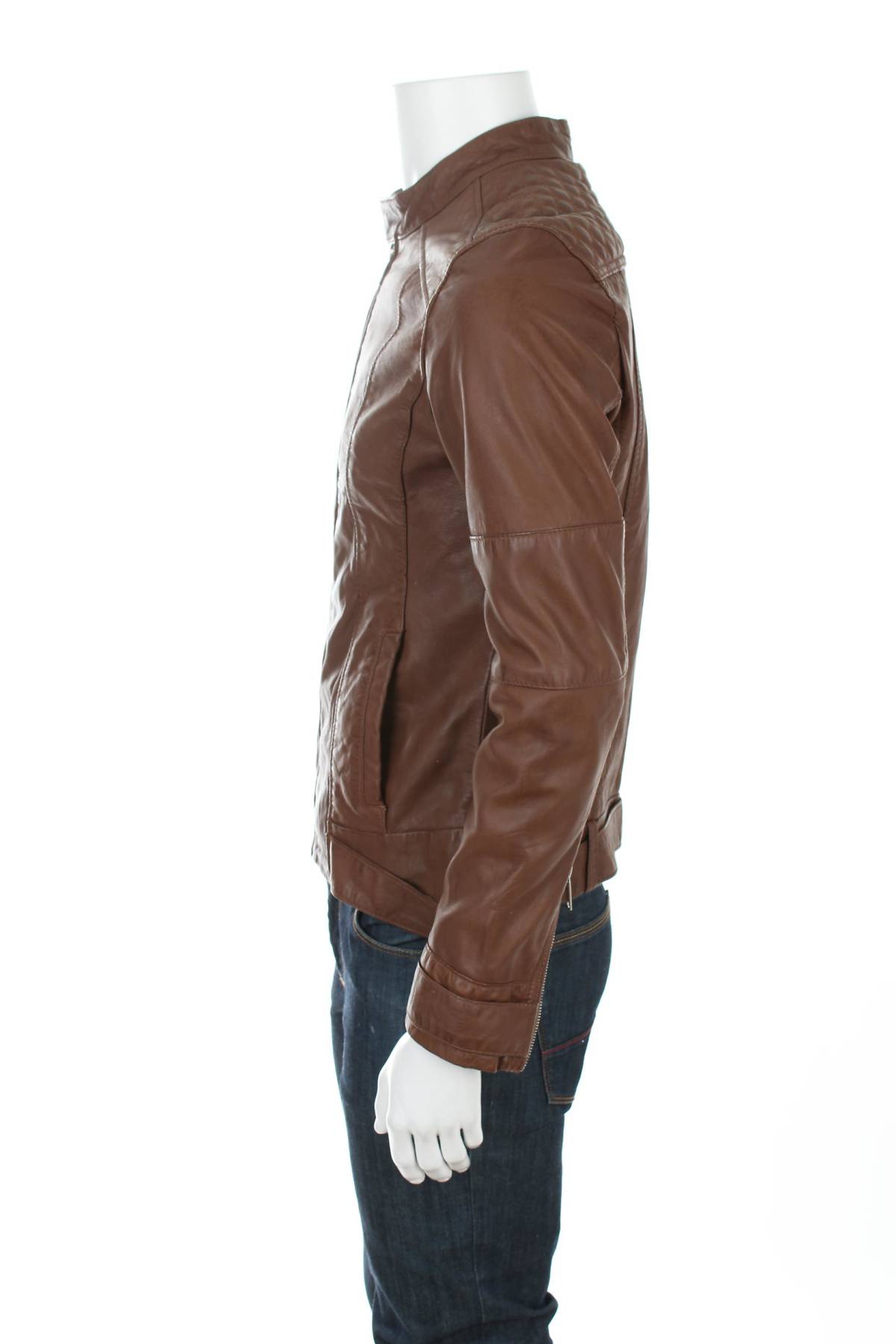 Ανδρικό δερμάτινο μπουφάν Blue Wellford3