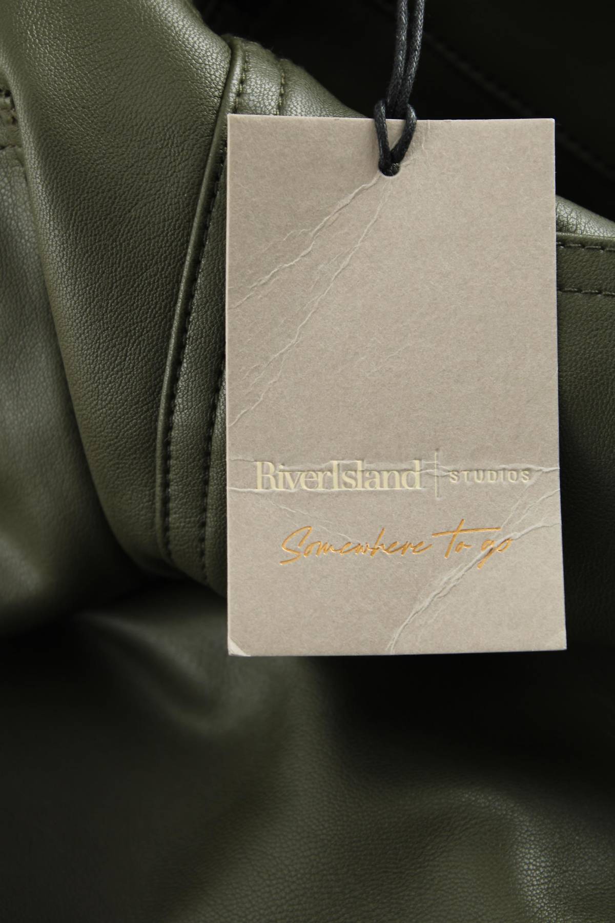 Дамски кожен панталон River Island3
