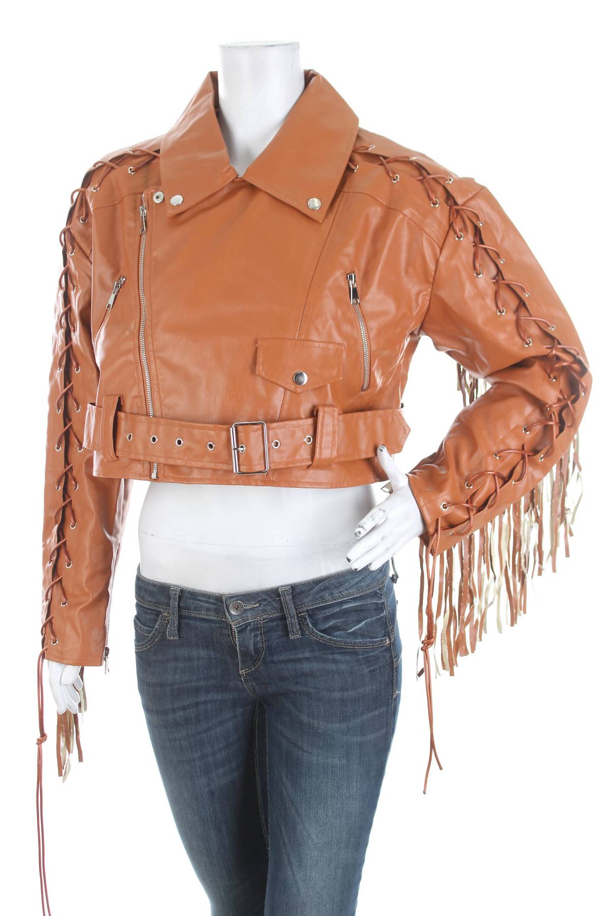 Γυναικείο δερμάτινο μπουφάν Boohoo1