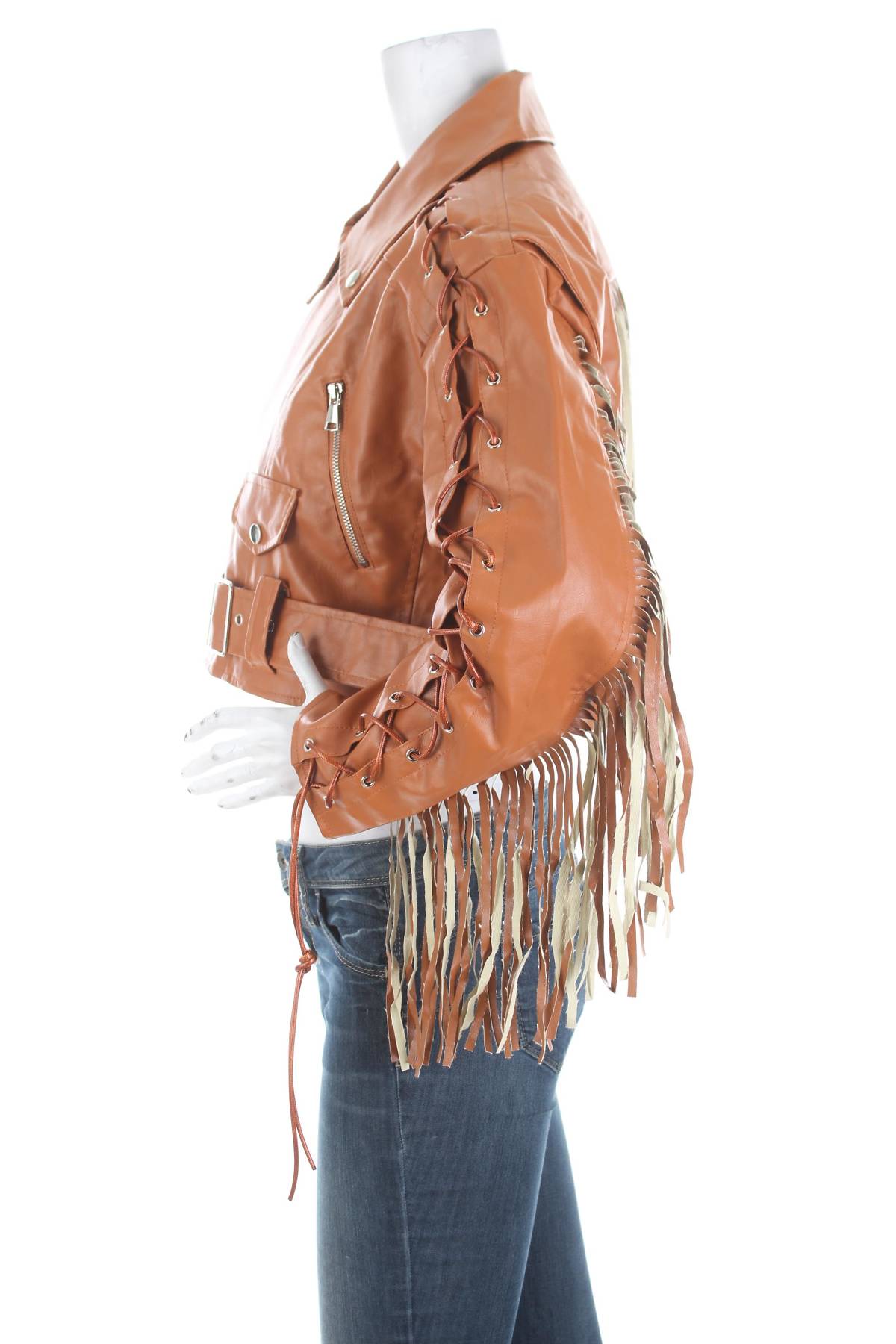 Γυναικείο δερμάτινο μπουφάν Boohoo3